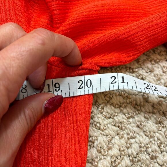 Ladies vintage Janni Originals Textured Neck Tie Button Down Blouse Red Size 16 - Picture 7 of 11